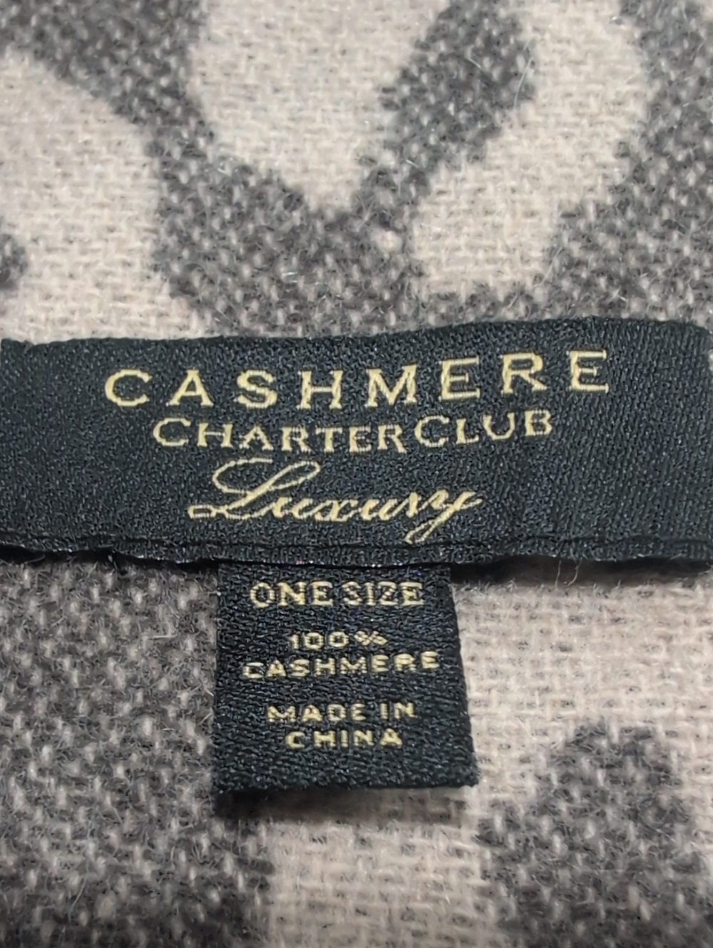 Charter Club Leopard Print Cashmere Luxury Scarf 70" X 10"